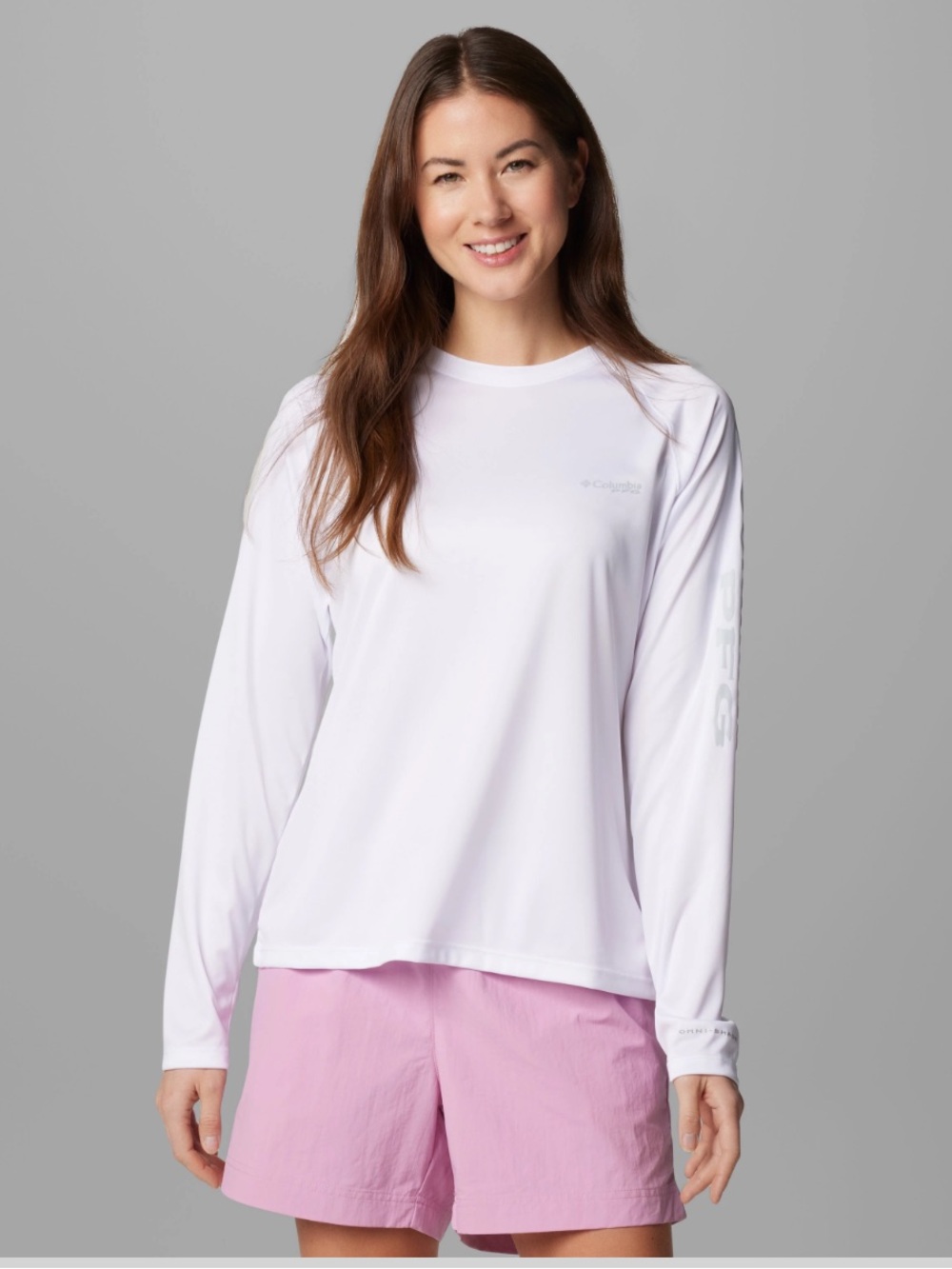 Columbia Long-Sleeve Performance Tee in White